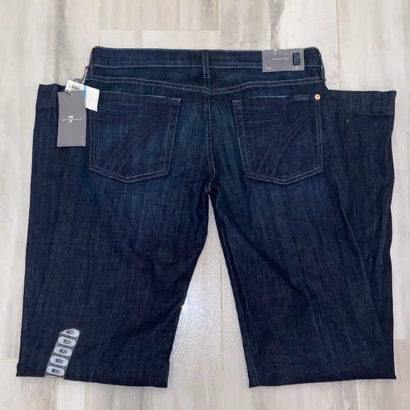 7 For All Mankind Dojo Flare, Blue 7 Pocket, Made in USA, 31x34, NWT $229 MSRP - Picture 3 of 13